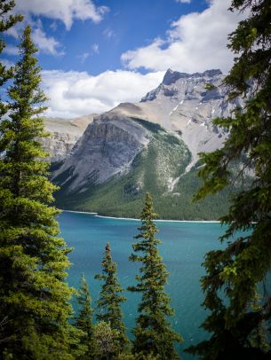 Minnevanka, Canada, lake Wallpaper 2048x2732