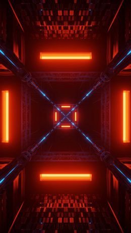 neon, symmetry, abstraction Wallpaper 640x1136