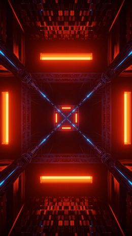 neon, symmetry, abstraction Wallpaper 1080x1920