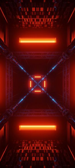 neon, symmetry, abstraction Wallpaper 720x1600