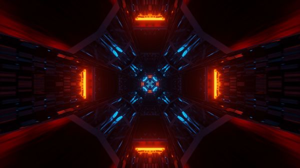 neon, symmetry, abstraction Wallpaper 2048x1152