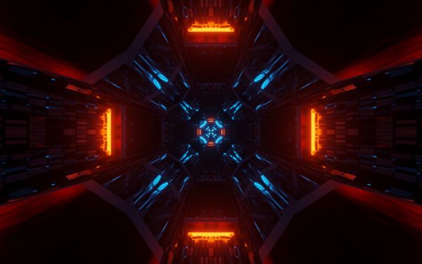 neon, symmetry, abstraction Wallpaper 1920x1200