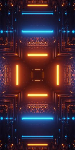 neon, symmetry, abstraction Wallpaper 720x1440