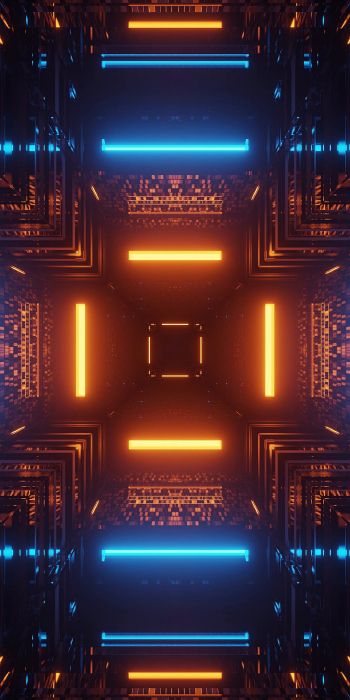 neon, symmetry, abstraction Wallpaper 720x1440