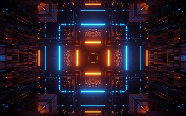 neon, symmetry, abstraction Wallpaper 1920x1200