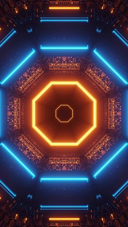 neon, symmetry, abstraction Wallpaper 640x1136