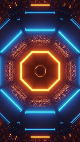 neon, symmetry, abstraction Wallpaper 720x1280