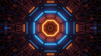 neon, symmetry, abstraction Wallpaper 1920x1080