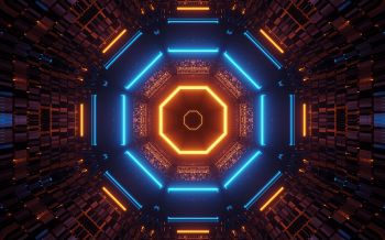 neon, symmetry, abstraction Wallpaper 1920x1200