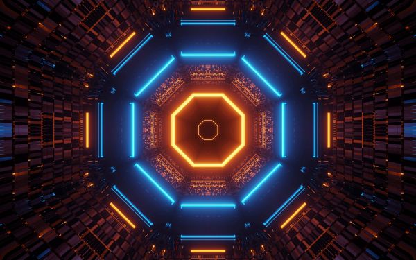 neon, symmetry, abstraction Wallpaper 2560x1600