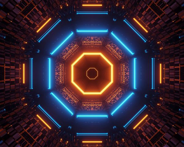 neon, symmetry, abstraction Wallpaper 1280x1024