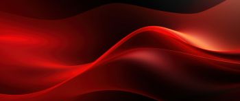 abstraction, waves, red Wallpaper 2560x1080