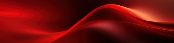 abstraction, waves, red Wallpaper 1590x400