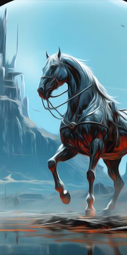 Sci-fi, horse, science fiction Wallpaper 720x1440