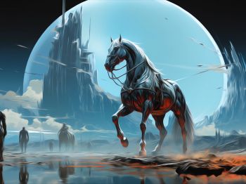 Sci-fi, horse, science fiction Wallpaper 1024x768