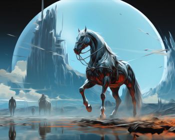 Sci-fi, horse, science fiction Wallpaper 1280x1024