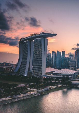 Обои 1668x2388 Marina Bay Sands, Сингапур, мегаполис