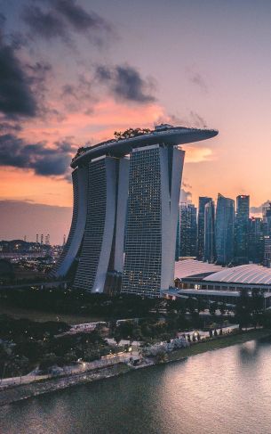 Обои 1752x2800 Marina Bay Sands, Сингапур, мегаполис