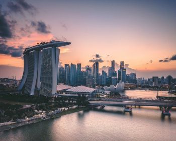 Marina Bay Sands, Singapore, metropolis Wallpaper 1280x1024