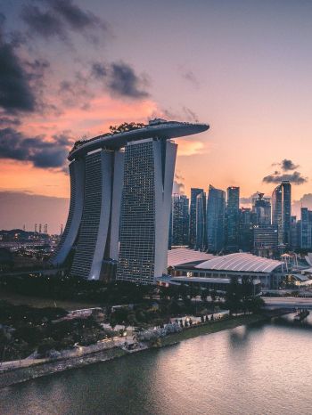 Marina Bay Sands, Singapore, metropolis Wallpaper 1620x2160