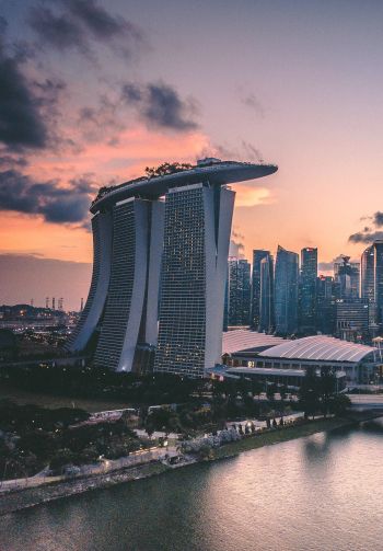 Marina Bay Sands, Singapore, metropolis Wallpaper 1640x2360