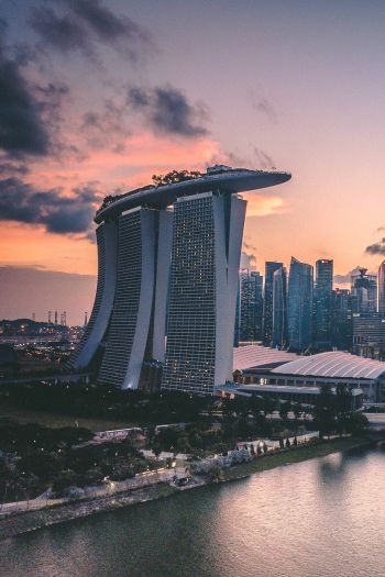 Обои 640x960 Marina Bay Sands, Сингапур, мегаполис