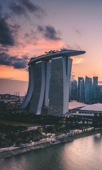 Обои 1200x2000 Marina Bay Sands, Сингапур, мегаполис
