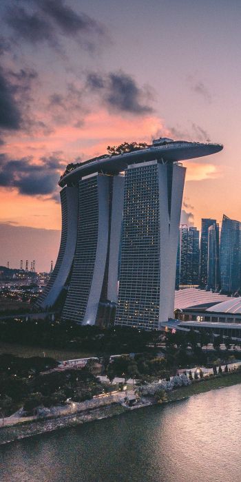 Marina Bay Sands, Singapore, metropolis Wallpaper 720x1440
