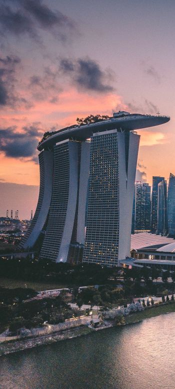 Обои 1080x2400 Marina Bay Sands, Сингапур, мегаполис