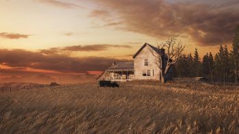 The Last of Us, farm, sunset, field Wallpaper 1366x768
