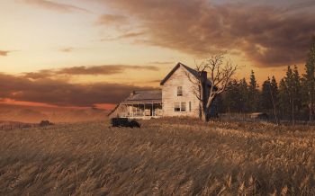 The Last of Us, farm, sunset, field Wallpaper 1920x1200