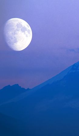 Windows XP wallpaper, moon, mountain, landscape Wallpaper 600x1024