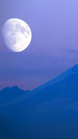 Windows XP wallpaper, moon, mountain, landscape Wallpaper 640x1136
