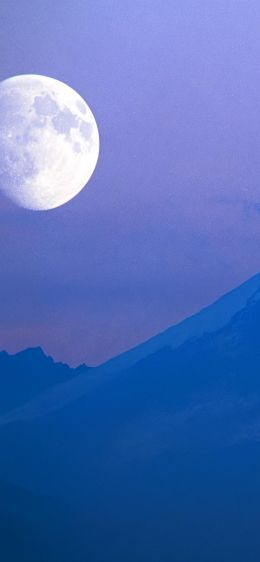 Windows XP wallpaper, moon, mountain, landscape Wallpaper 828x1792