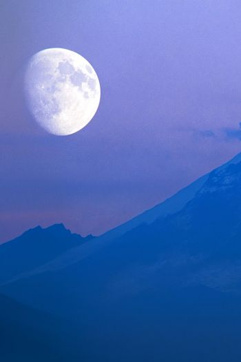 Windows XP wallpaper, moon, mountain, landscape Wallpaper 640x960