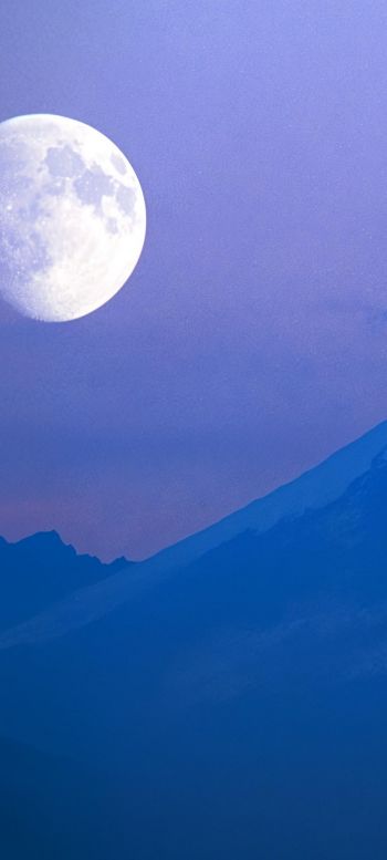 Windows XP wallpaper, moon, mountain, landscape Wallpaper 720x1600