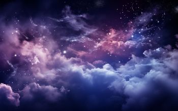 purple, night sky, clouds, dark Wallpaper 2560x1600