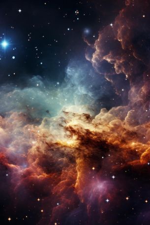 universe, starry sky, nebula Wallpaper 640x960