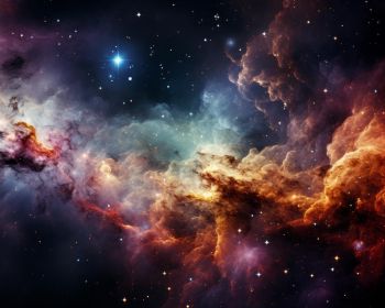 Обои 1280x1024 вселенная, звездное небо, туманность