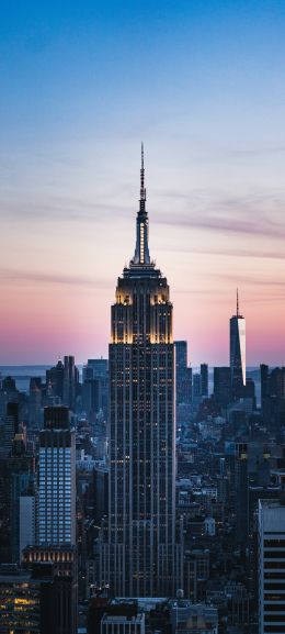 Empire State Building, New York, skyscraper Wallpaper 1440x3200