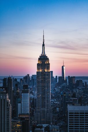 Empire State Building, New York, skyscraper Wallpaper 5304x7952