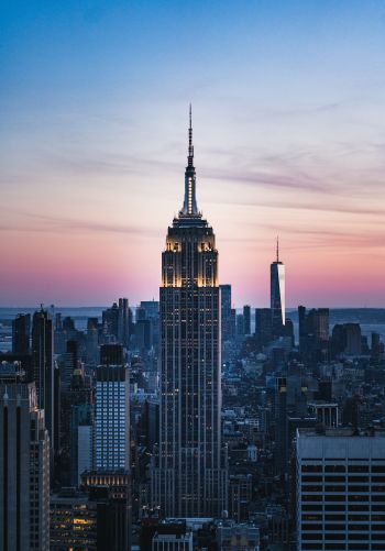 Empire State Building, New York, skyscraper Wallpaper 1668x2388