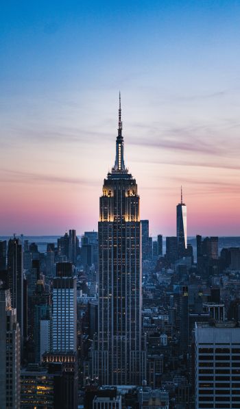 Empire State Building, New York, skyscraper Wallpaper 600x1024