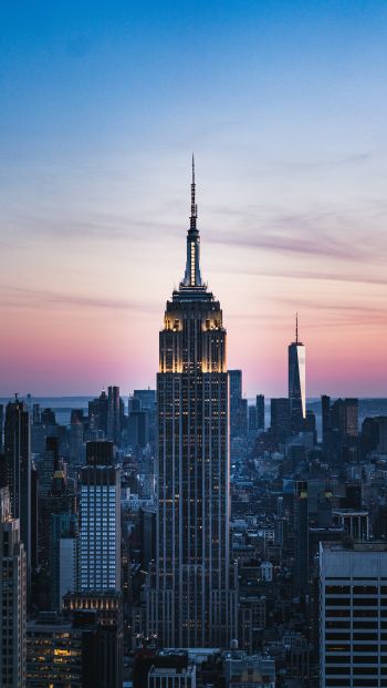 Empire State Building, New York, skyscraper Wallpaper 640x1136