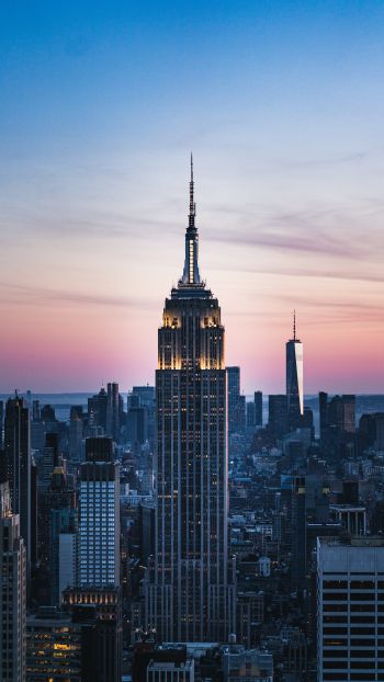 Empire State Building, New York, skyscraper Wallpaper 1080x1920