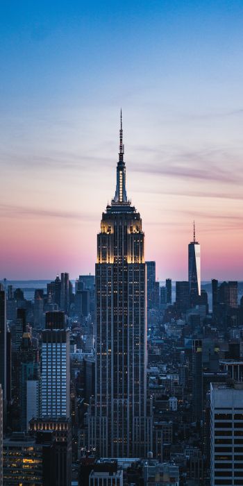 Empire State Building, New York, skyscraper Wallpaper 720x1440