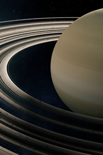 Saturn, planet, rings of Saturn Wallpaper 640x960