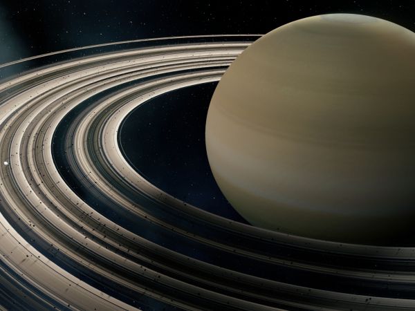 Saturn, planet, rings of Saturn Wallpaper 1024x768