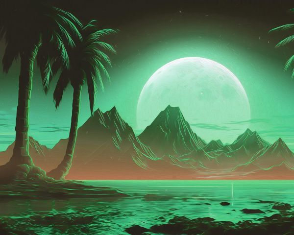 oasis, landscape, green Wallpaper 1280x1024