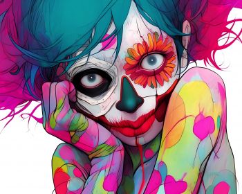 girl, multicolored Wallpaper 1280x1024